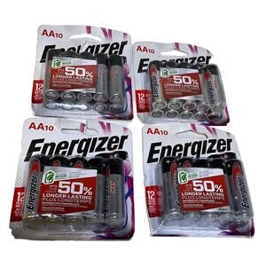 Energizer MAX AA Alkaline Batteries 40 Total 4x10 EXP 12-2035 SEALED